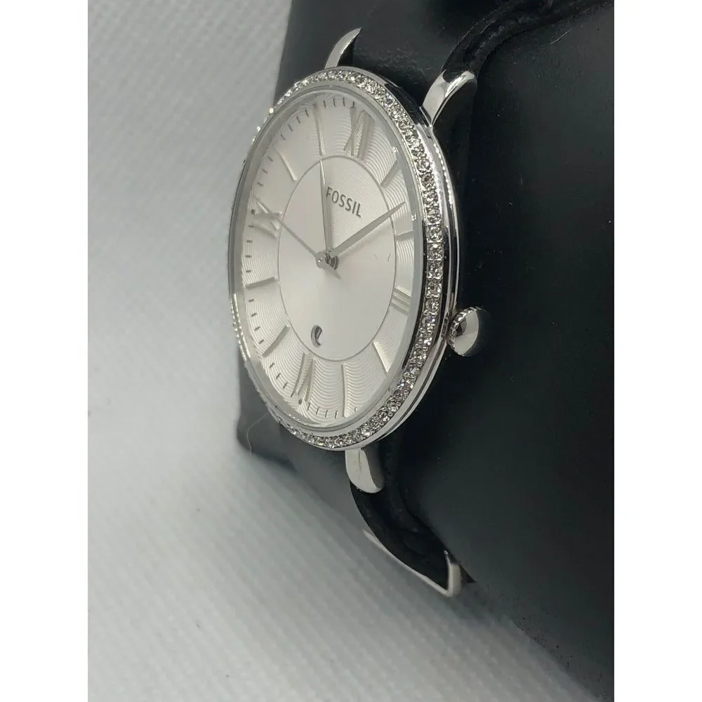 Fossil ES3545 Women Leather Analog Silver Dial Quartz Watch W/ Custom Band LP239